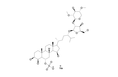 CERTONARDOSIDE-G;SODIUM-SALT-OF-(24S)-24-O-[2,4-DI-O-METHYL-BETA-D-XYLOPYRANOSYL-(1->2)-BETA-D-XYLOFURANOSYL]-6-O-SULFONATO-5-ALPHA-CHOLESTANE-3-BE