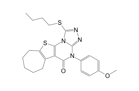 1-(butylsulfanyl)-4-(4-methoxyphenyl)-7,8,9,10-tetrahydro-6H-cyclohepta[4,5]thieno[3,2-e][1,2,4]triazolo[4,3-a]pyrimidin-5(4H)-one