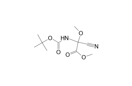 Acetic acid, cyano[[(1,1-dimethylethoxy)carbonyl]amino]methoxy-, methyl ester, (.+-.)-