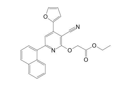 Ethyl-2-(3-cyano-4-(furan-2-yl)-6-(naphthalen-1-yl)-pyridine-2-yloxy)acetate