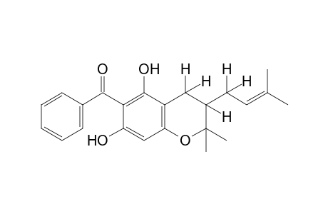 3,4-dihydro-5,7-dihydroxy-2,2-dimethyl-3-(3-methyl-2-butenyl)-2H-1-benzopyran-6-yl phenyl ketone