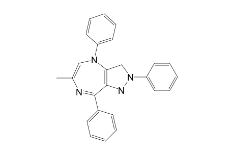 2,4,8-triphenyl-6-methyl-1H-2,3-dihydro-pyrazolo[4,5-b]-1,5-diazepine