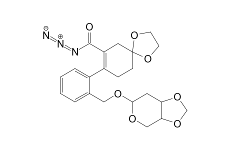 1-(4',5'-Methylenedioxy-2'-tetrahydropyranyloxymethyl)phenyl-2-(azidocarbonyl)-4,4-ethylenedioxy-1-cyclohexene