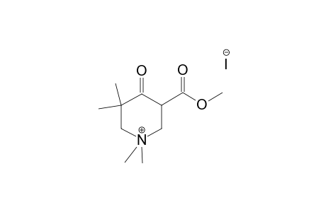 5-(methoxycarbonyl)-1,1,3,3-tetramethyl-4-oxopiperidinium iodide