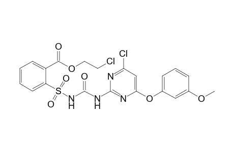 Benzoic acid, 2-[[[[[4-chloro-6-(3-methoxyphenoxy)-2-pyrimidinyl]amino]carbonyl]amino]sulfonyl]-, 2-chloroethyl ester