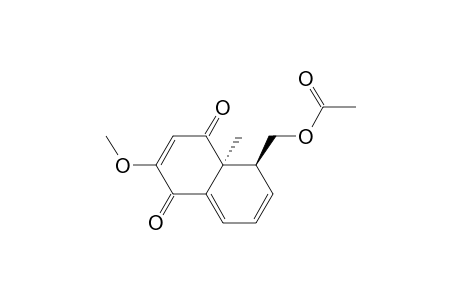 1,4-Naphthalenedione, 5-[(acetyloxy)methyl]-4a,5-dihydro-2-methoxy-4a-methyl-, trans-