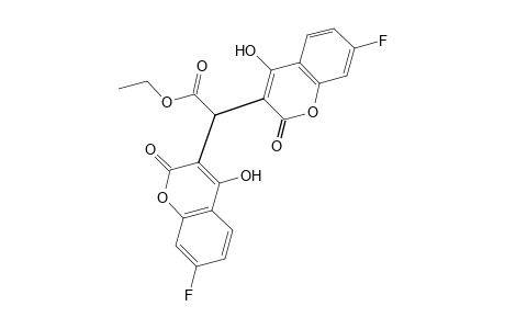 bis[7-fluoro-4-hydroxy-2-oxo-2H-1-benzopyran-3-yl]acetic acid, ethyl ester