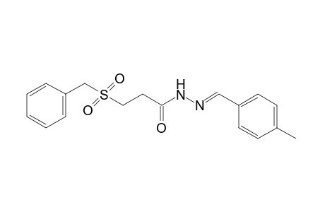 3-(Benzylsulfonyl)propionic acid, (p-methylbenzylidene)hydrazide