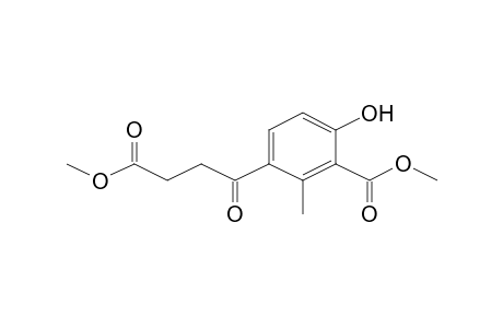 6-Hydroxy-3-(3-methoxycarbonyl-propionyl)-2-methyl-benzoic acid, methyl ester
