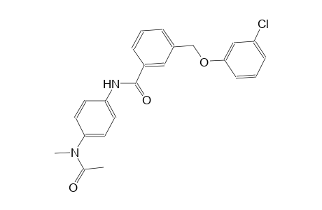 N-{4-[acetyl(methyl)amino]phenyl}-3-[(3-chlorophenoxy)methyl]benzamide