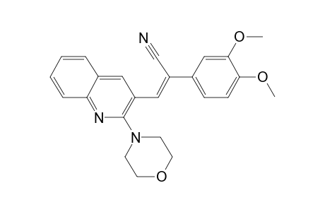 (Z)-2-(3,4-dimethoxyphenyl)-3-(2-morpholin-4-ylquinolin-3-yl)prop-2-enenitrile
