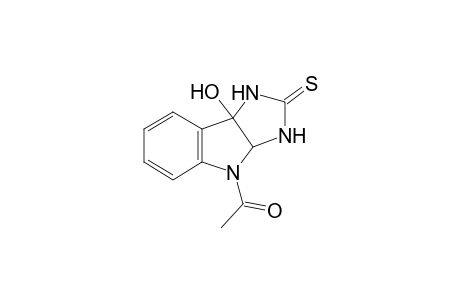 1-(8b-hydroxy-2-sulfanylidene-3,3a-dihydro-1H-imidazo[5,4-b]indol-4-yl)ethanone