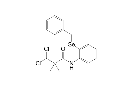 3,3-Dichloro-2,2-dimethyl-N-[(benzylseleno)phenyl]-propanamide