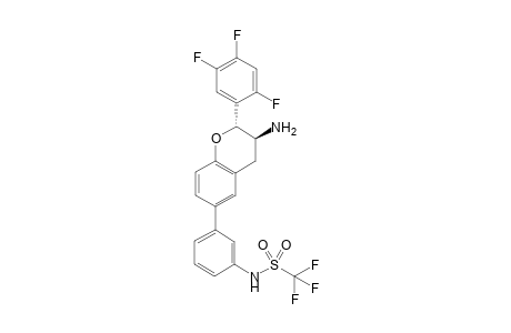 trans-N-(3-(3-amino-2-(2,4,5-trifluorophenyl)-3,4-dihydro-2H-chromene-6-yl)phenyl)-1,1,1-trifluoromethanesulfonamide