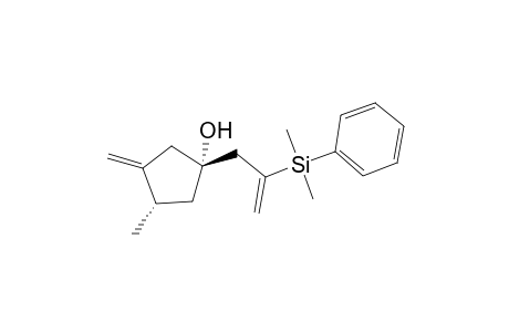 [1R*,4S*]-4-Methyl-3-methylene-1-[2-(dimethylphenylsilyl)-2-propenyl]cyclopentan-1-ol