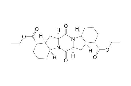 (rac)-diethyl (1S,4aS,6aS,7aR,8S,11aS,13aS,14aR)-6,13-dioxohexadecahydro-1H,6H-pyrazino[1,2-a:4,5-a']diindole-1,8-dicarboxylate