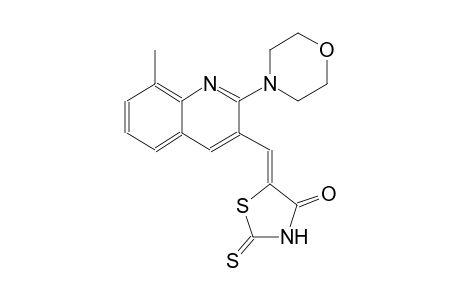 (5Z)-5-{[8-methyl-2-(4-morpholinyl)-3-quinolinyl]methylene}-2-thioxo-1,3-thiazolidin-4-one