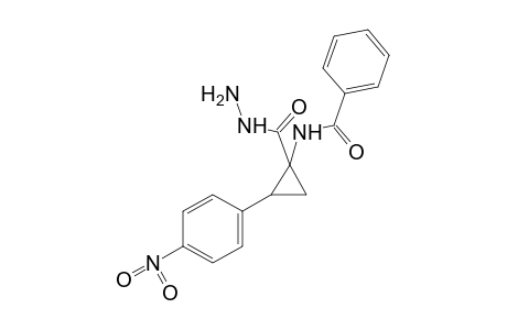 1-benzamido-2-(p-nitrophenyl)cyclopropanecarboxylic acid, hydrazide
