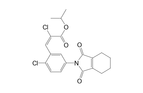 2-Propenoic acid, 2-chloro-3-[2-chloro-5-(1,3,4,5,6,7-hexahydro-1,3-dioxo-2H-isoindol-2-yl)phenyl]-, 1-methylethyl ester