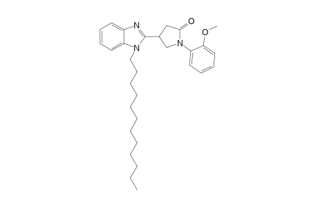 2-Pyrrolidinone, 4-(1-dodecyl-1H-1,3-benzimidazol-2-yl)-1-(2-methoxyphenyl)-