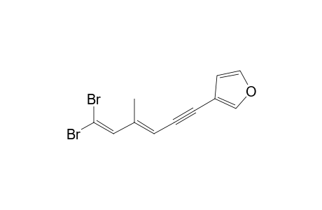 3-[(3E)-6,6-bis(bromanyl)-4-methyl-hexa-3,5-dien-1-ynyl]furan