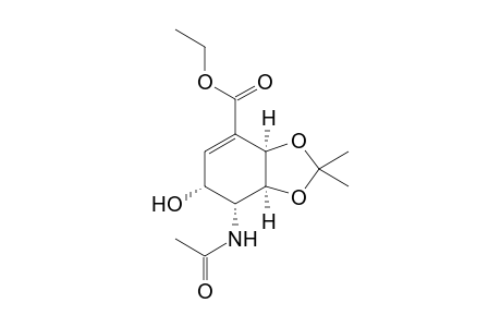 Ethyl (3aR,6R,7R,7aS)-7-(acetylamino)-6-hydroxy-2,2-dimethyl-3a,6,7,7a-tetra-hydro-1,3-benzodioxole-4-carboxylate