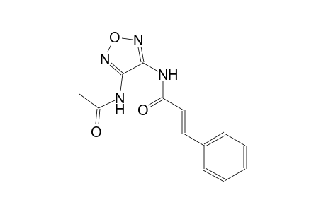 (2E)-N-[4-(acetylamino)-1,2,5-oxadiazol-3-yl]-3-phenyl-2-propenamide