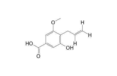 4-allyl-5-hydroxy-m-anisic acid