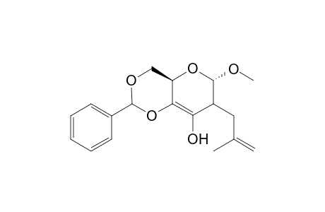 Methyl 4,6-O-Benzylidene-2-deoxy-2-C-(2-methyl-2-propenyl)-.alpha.-D-erythrohexopyranoside-3-ulose