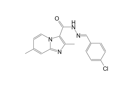 imidazo[1,2-a]pyridine-3-carboxylic acid, 2,7-dimethyl-, 2-[(E)-(4-chlorophenyl)methylidene]hydrazide