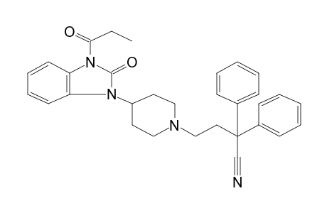 4-[4-(2-Oxo-3-propionyl-2,3-dihydro-1H-benzimidazol-1-yl)-1-piperidinyl]-2,2-diphenylbutanenitrile