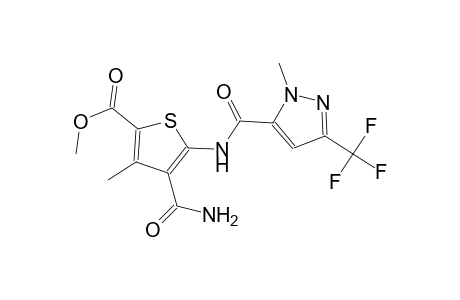 methyl 4-(aminocarbonyl)-3-methyl-5-({[1-methyl-3-(trifluoromethyl)-1H-pyrazol-5-yl]carbonyl}amino)-2-thiophenecarboxylate
