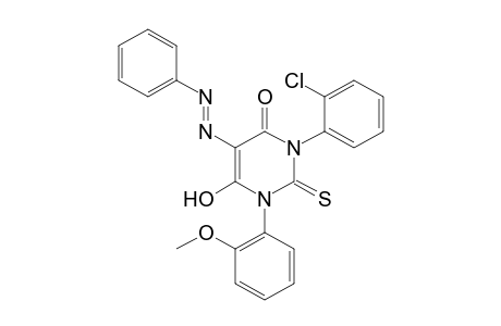 3-(o-chlorophenyl)-1-(o-methoxyphenyl)-5-(phenylazo)-2-thiobarbituric acid