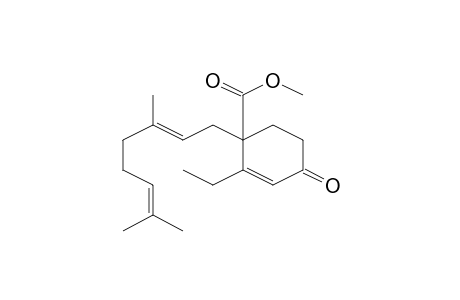 1-[(2E)-3,7-dimethylocta-2,6-dienyl]-2-ethyl-4-keto-cyclohex-2-ene-1-carboxylic acid methyl ester