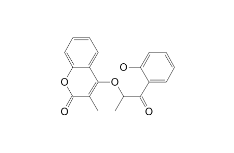 2H-1-Benzopyran-2-one, 4-[2-(2-hydroxyphenyl)-1-methyl-2-oxoethoxy]-3-methyl-