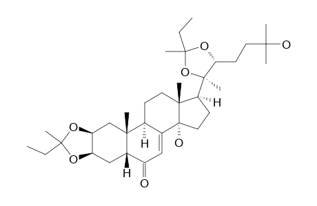 2,3-O-(2-RS-BUTAN-2-YLIDENE)-20,22-O-[(2-R)-BUTAN-2-YLIDENE]-20-HYDROXYECDYZONE