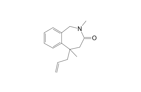 2,5-Dimethyl-5-(prop-2'-enyl)-1,2,4,5-tetrahydrobenzo[c]azepin-3-one