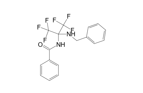 N-[1-(Benzylamino)-2,2,2-trifluoro-1-(trifluoromethyl)ethyl]benzamide