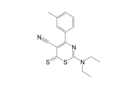 2-(diethylamino)-6-thioxo-4-m-tolyl-6H-1,3-thiazine-5-carbonitrile