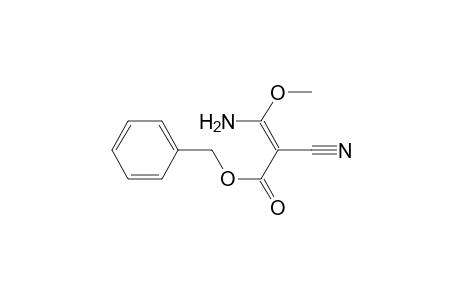 (E)-3-amino-2-cyano-3-methoxy-acrylic acid benzyl ester