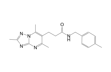[1,2,4]triazolo[1,5-a]pyrimidine-6-propanamide, 2,5,7-trimethyl-N-[(4-methylphenyl)methyl]-