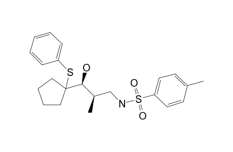 syn-(2R,3S)-3-Hydroxy-2-methyl-3-(1-phenylsulfanylcyclopentyl)propyl-N-tosylamide