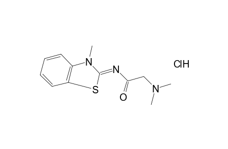 2-(DIMETHYLAMINO)-N-(3-METHYL-2-BENZOTHIAZOLINYLIDENE)ACETAMIDE, MONOHYDROCHLORIDE