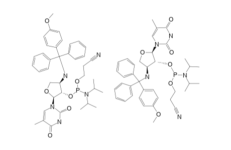 1-[2'-O-[(2-CYANOETHOXY)-(DIISOPROPYLAMINO)-PHOSPHINO]-3'-DEOXY-3'-N-[(4-METHOXYPHENYL)-DIPHENYLMETHYL]-ALPHA-L-THREO-FURANOSYL]-THYMINE