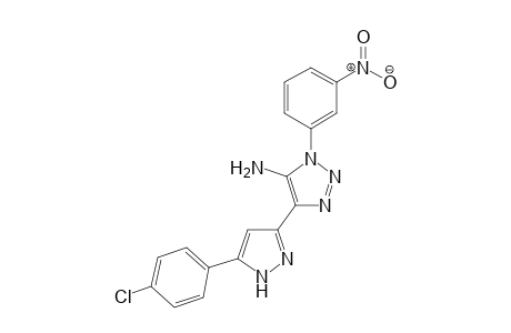 5-[3-(4-chlorophenyl)-1H-pyrazol-5-yl]-3-(3-nitrophenyl)-1,2,3-triazol-4-amine