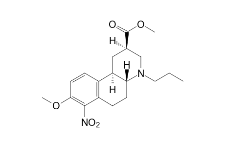 trans-8-methoxy-7-nitro-1,2,3,4,4a,5,6,10b-octahydro-4-propyl- benzo[f]quinoline-2-carboxylic acid, methyl ester