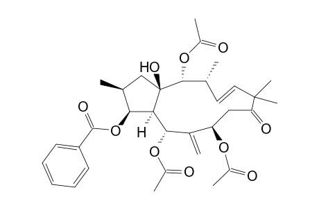 5,7,14-Triacetoxy-3-(benzoyloxy)-15-hydroxy-9-oxo-Jatropha-6(17),11(E)-diene