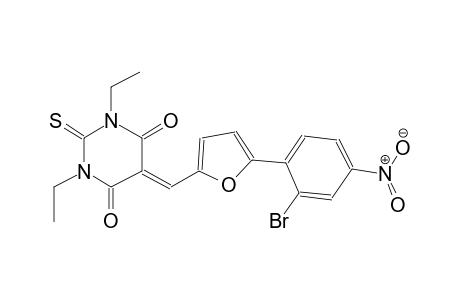 5-{[5-(2-bromo-4-nitrophenyl)-2-furyl]methylene}-1,3-diethyl-2-thioxodihydro-4,6(1H,5H)-pyrimidinedione