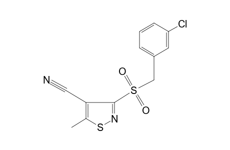 3-[(m-CHLOROBENZYL)SULFONYL]-5-METHYL-4-ISOTHIAZOLECARBONITRILE