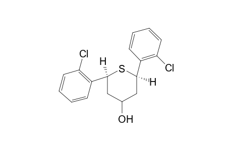 cis-2,6-BIS(o-CHLOROPHENYL)TETRAHYDROTHIOPYRAN-4^e-OL